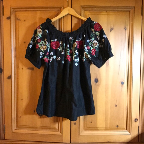 Embroidered Peasant Blouse NWOT - Picture 5 of 5